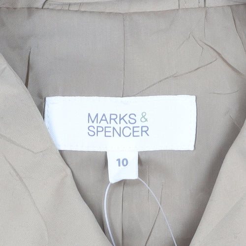 Marks and Spencer Women Beige Trench Coat Size 10