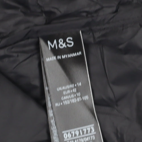 Marks and Spencer Women's Black Puffer Jacket Size 14