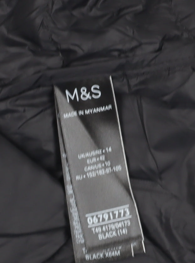 Marks and Spencer Women's Black Puffer Jacket Size 14