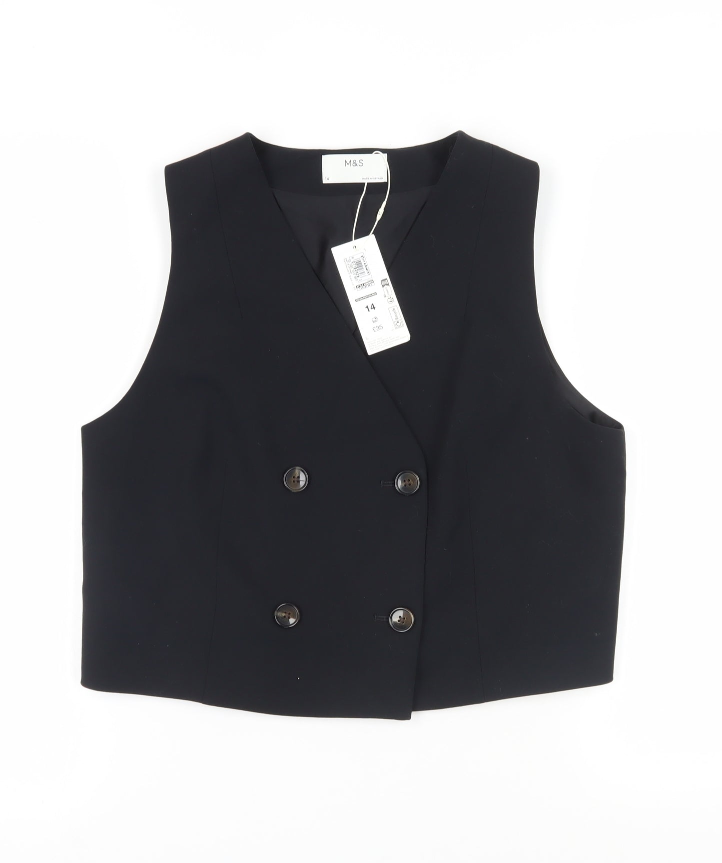 Marks and Spencer Women's Black Waistcoat Size 14