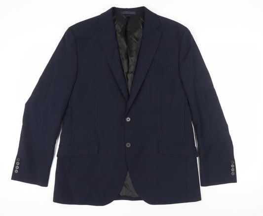 Marks and Spencer Men's Blue Blazer 42R Wool Blend