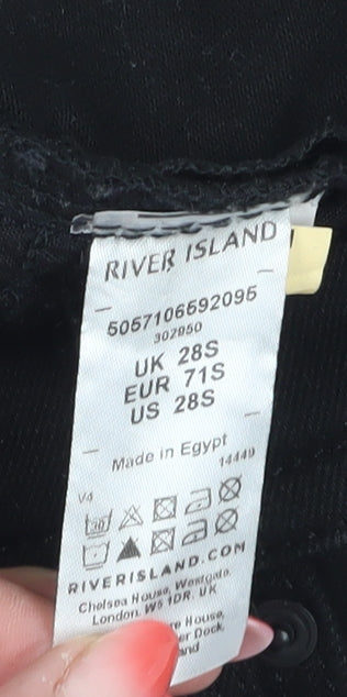 River Island Men's Black Skinny Jeans Size 28S