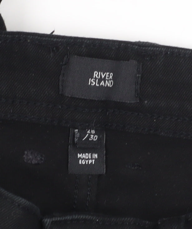 River Island Men's Black Skinny Jeans Size 28S