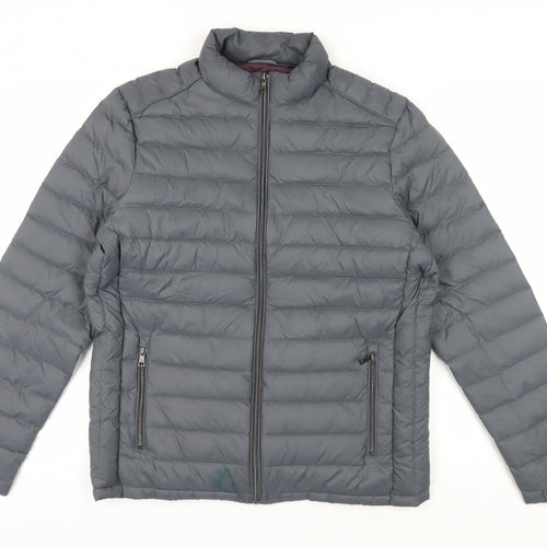 Marks and Spencer Men's Grey Puffer Jacket L Insulated