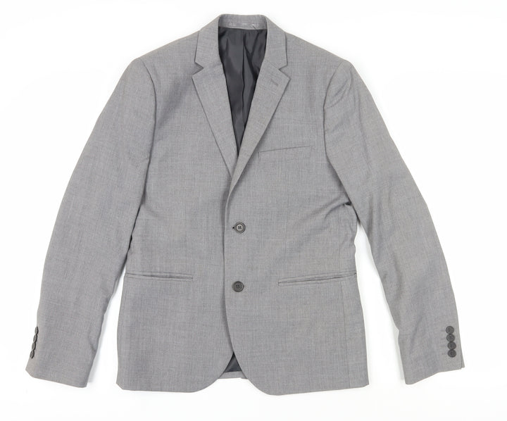 H&M Men's Grey Slim Fit Blazer, Size 36R, Formal