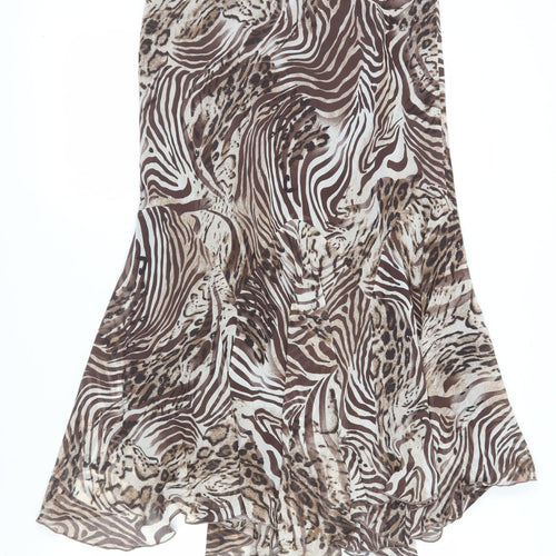 Marks and Spencer Women's Brown Animal Print Midi Skirt