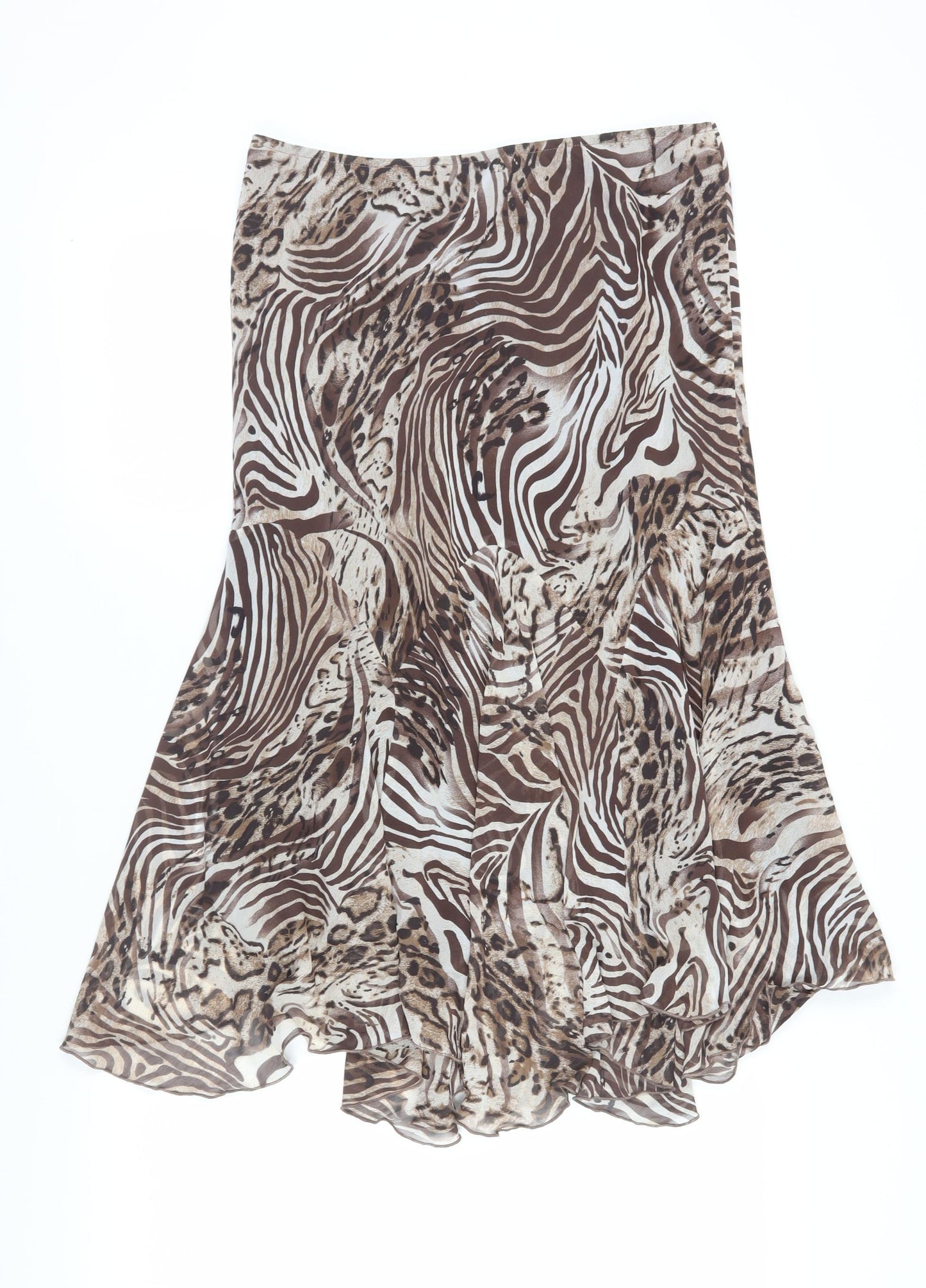 Marks and Spencer Women's Brown Animal Print Midi Skirt