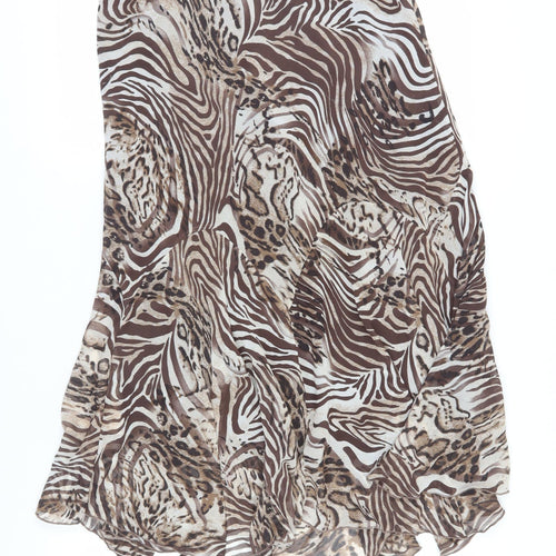 Marks and Spencer Women's Brown Animal Print Midi Skirt