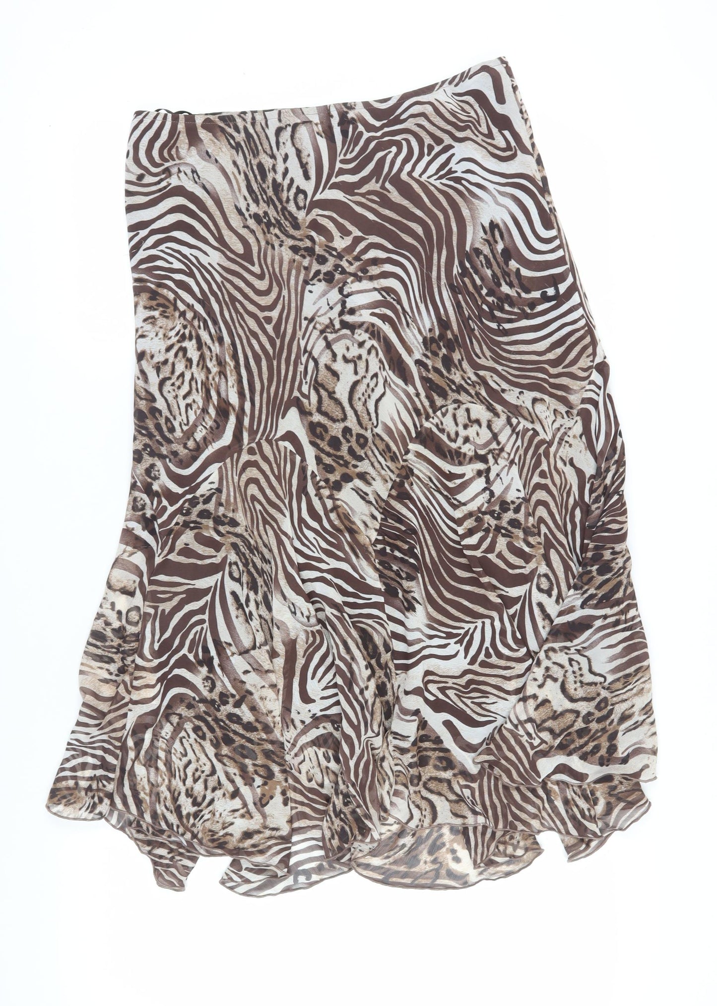 Marks and Spencer Women's Brown Animal Print Midi Skirt