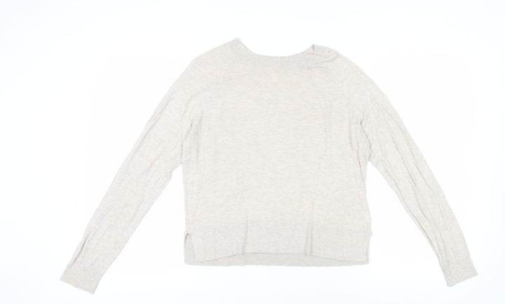 H&M Women's Beige Crew Neck Pullover Jumper M