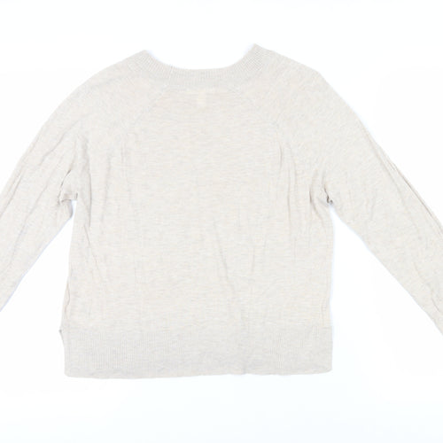 H&M Women's Beige Crew Neck Pullover Jumper M