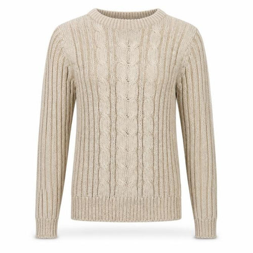 Brave Soul Women's Beige Cable Knit Jumper Size 12