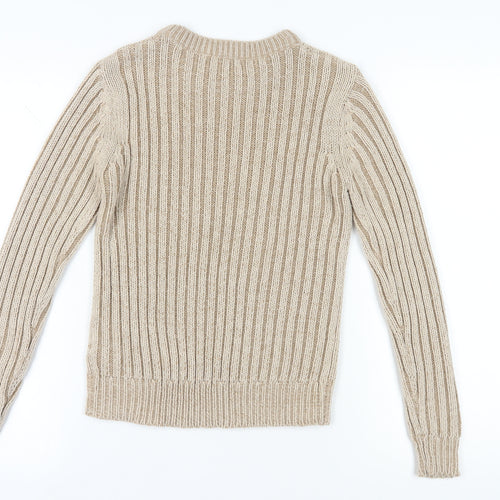 Brave Soul Women's Beige Cable Knit Jumper Size 12