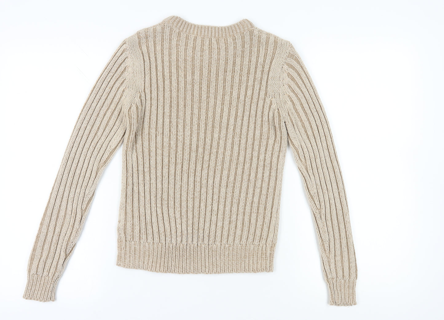 Brave Soul Women's Beige Cable Knit Jumper Size 12