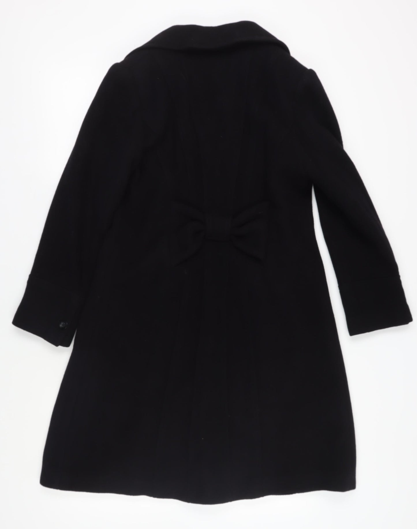 Marks and Spencer Women's Black Wool Overcoat Size 14