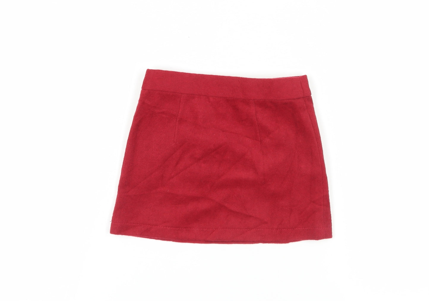 Next Girls Red Mini Skirt, 5 Years, Button Accent, Casual Wear