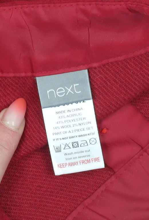Next Girls Red Mini Skirt, 5 Years, Button Accent, Casual Wear