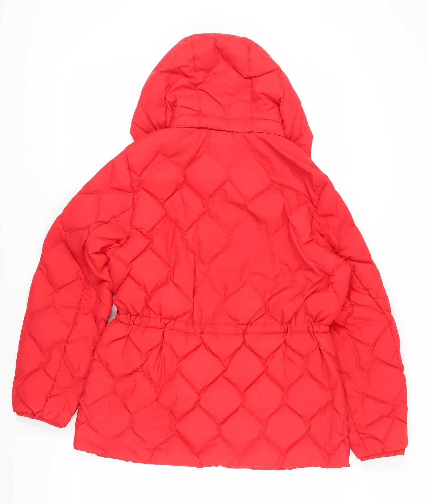 Marks and Spencer Women's Red Puffer Jacket - Size 12