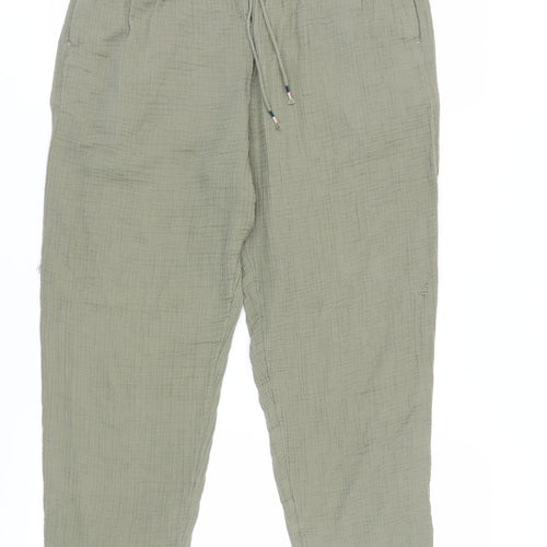 Marks and Spencer Women's Green Cotton Joggers