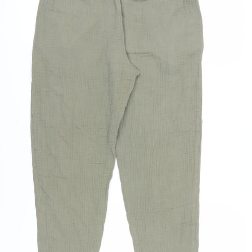 Marks and Spencer Women's Green Cotton Joggers