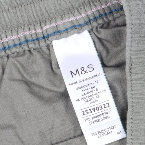 Marks and Spencer Women's Green Cotton Joggers