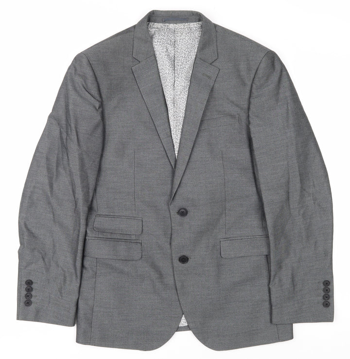 Next Men's Grey Slim Fit Blazer, Size 38S