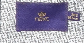 Next Men's Grey Slim Fit Blazer, Size 38S