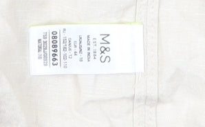 Marks and Spencer Women's Ivory Linen Blazer Size 10