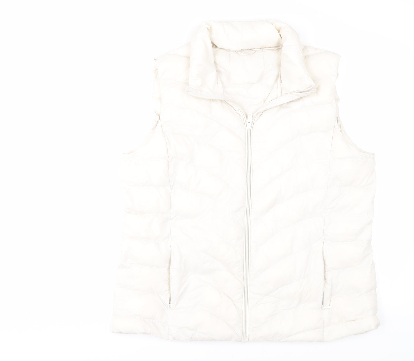 Marks and Spencer Women's White Puffer Waistcoat Size 16