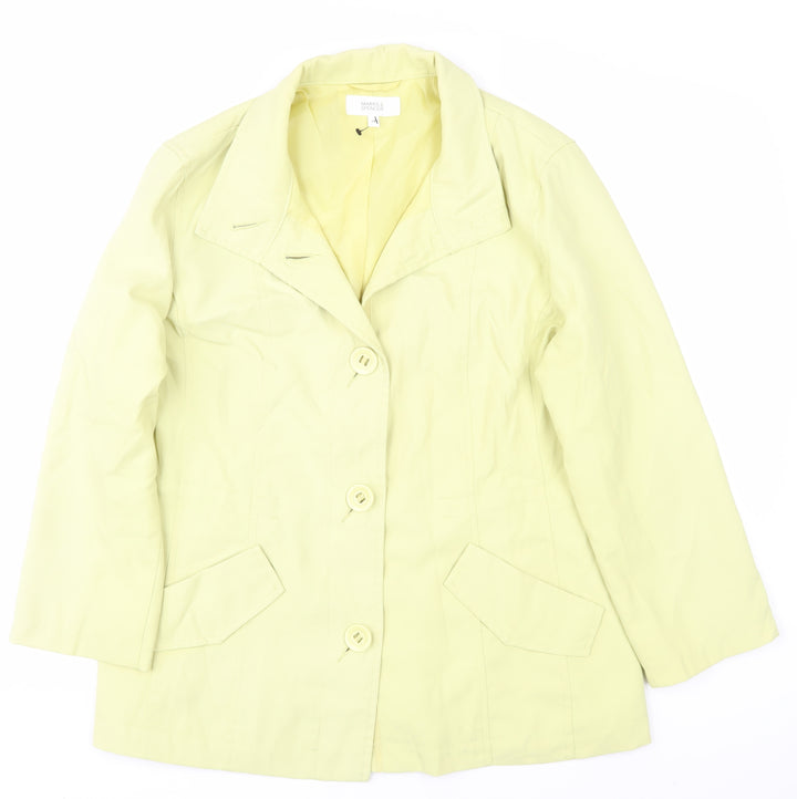 Marks and Spencer Women's Yellow Coat Size 14 Casual