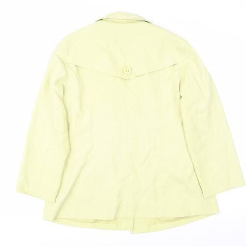 Marks and Spencer Women's Yellow Coat Size 14 Casual