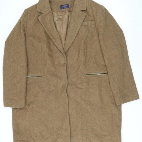 Marks and Spencer Women's Brown Wool Overcoat Size 20