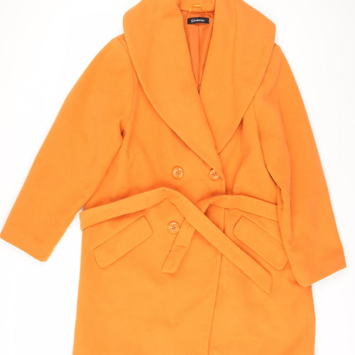 Kaleidoscope Women's Orange Coat, UK 12, Belted Overcoat