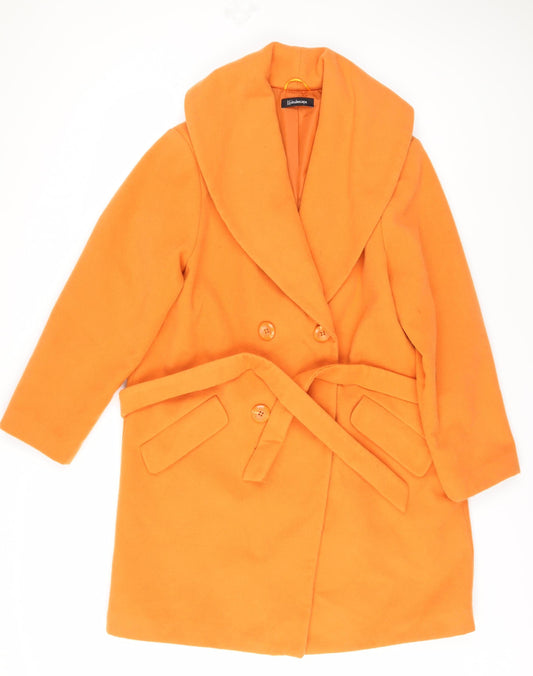 Kaleidoscope Women's Orange Coat, UK 12, Belted Overcoat