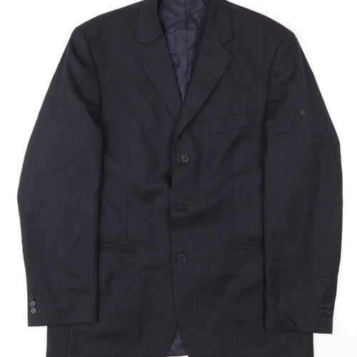Sovereign Men's Black 44L Single-Breasted Blazer
