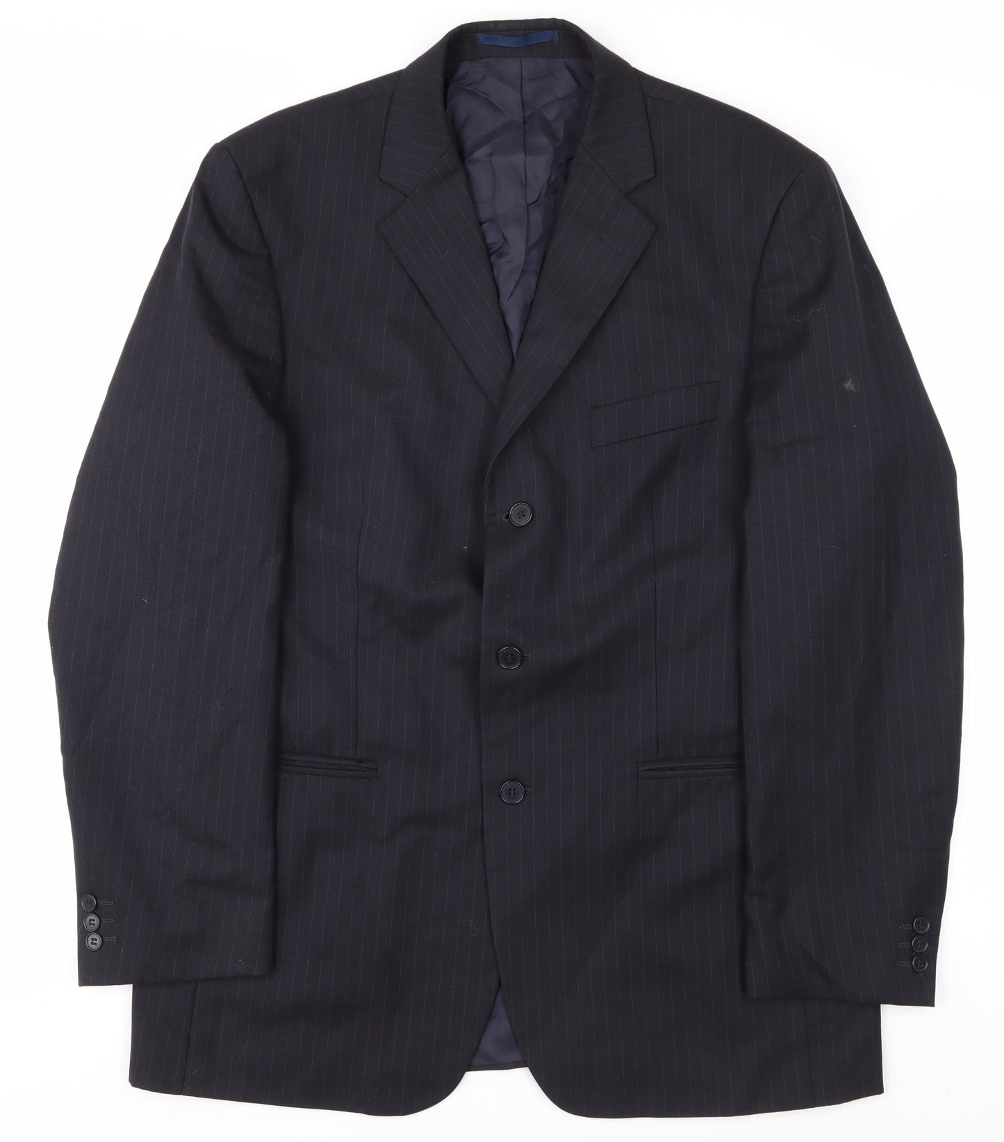 Sovereign Men's Black 44L Single-Breasted Blazer