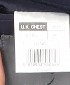 Sovereign Men's Black 44L Single-Breasted Blazer