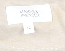 Marks and Spencer Women's Beige Linen Blazer Size 12