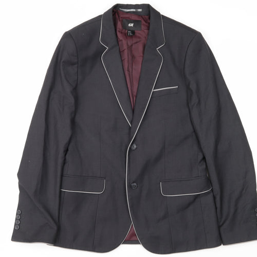 H&M Men's Black Blazer, Size 38R, Formal