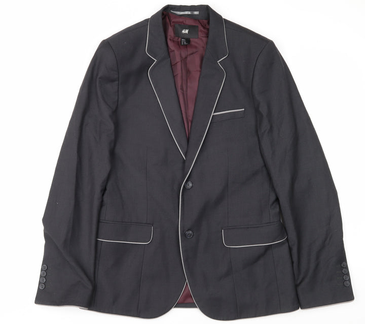 H&M Men's Black Blazer, Size 38R, Formal