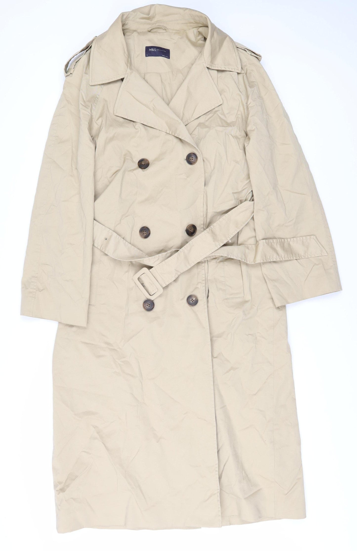 Marks and Spencer Women's Beige Trench Coat Size 12