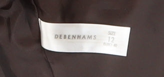 Debenhams Women's Brown Tweed Jacket Size 12