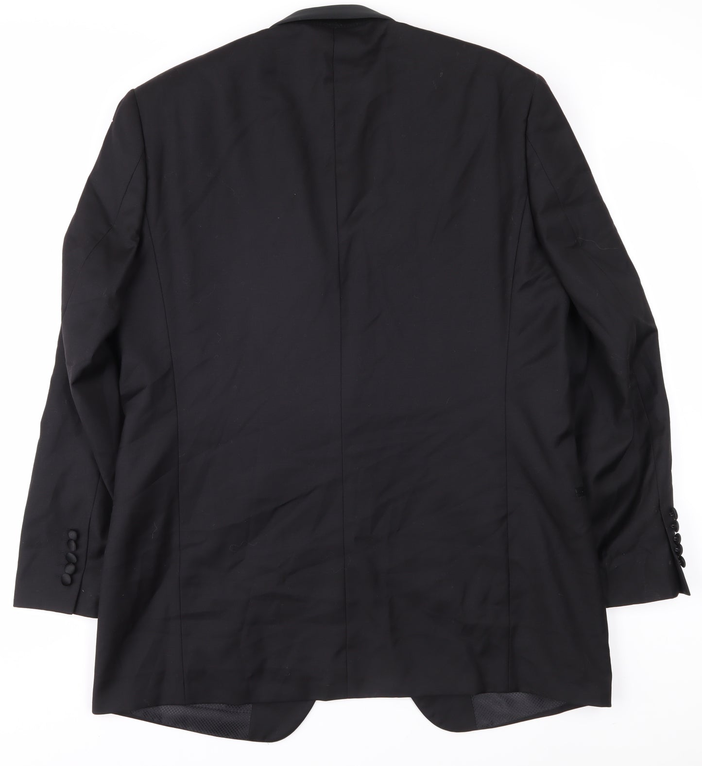 John Lewis Men's Black Tuxedo Suit Jacket 42R, Wool Blend