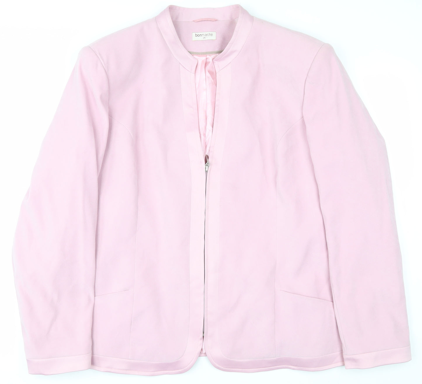 Bonmarché Women's Pink Zip Jacket, Size 24, Casual Wear