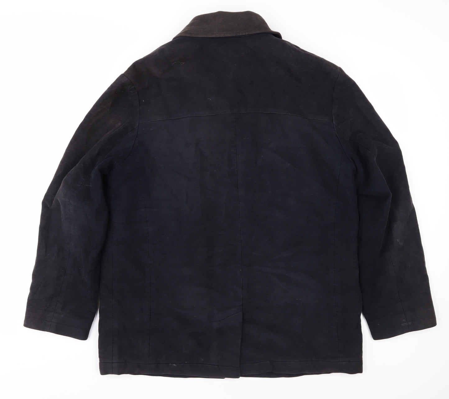 Baker Street Men's Black Overcoat, Medium, Cotton, Casual