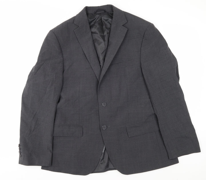 Marks and Spencer Men's Grey Blazer, Size 40S, Regular Fit
