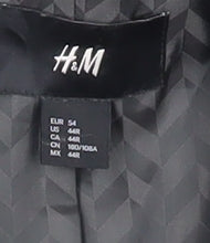 H&M Men's Black Blazer, 44R Cotton-Polyester