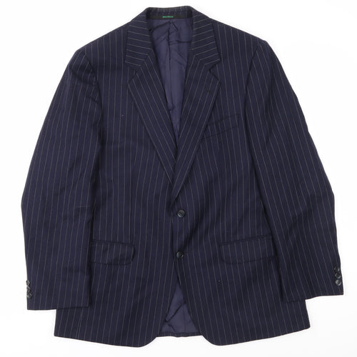 Westbury Men's Blue Striped Blazer, Size 40S, Classic Fit