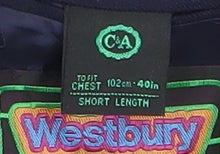 Westbury Men's Blue Striped Blazer, Size 40S, Classic Fit