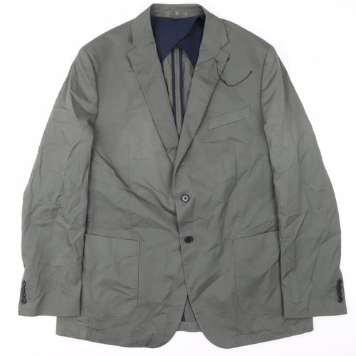 Marks and Spencer Men's Green Blazer, Size 46L, Business Casual